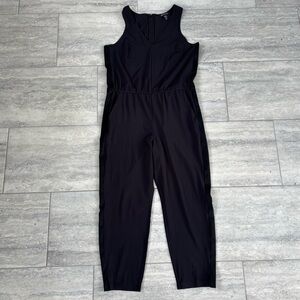Athleta‎ Women’s Brooklyn Jumpsuit Black Sleeveless Size 10/P V-Neck